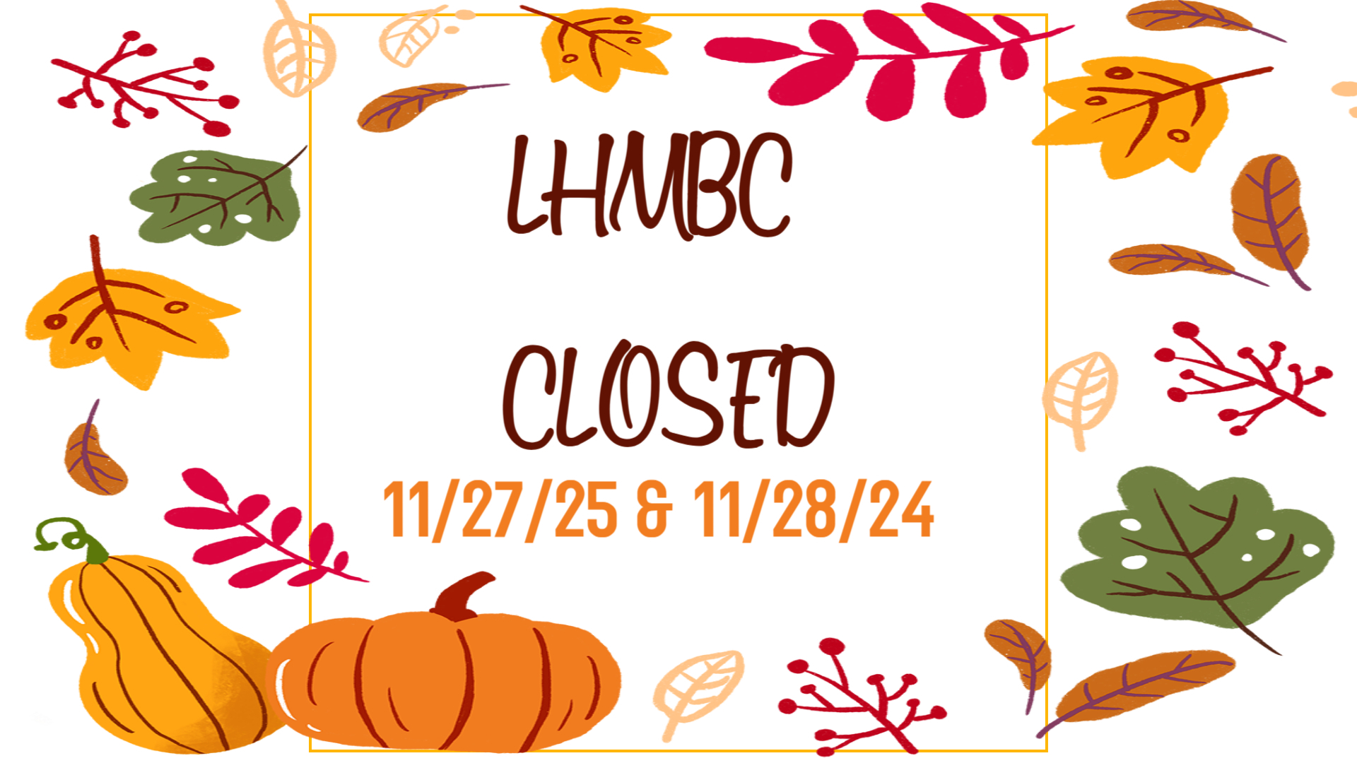 thanksgiving closure